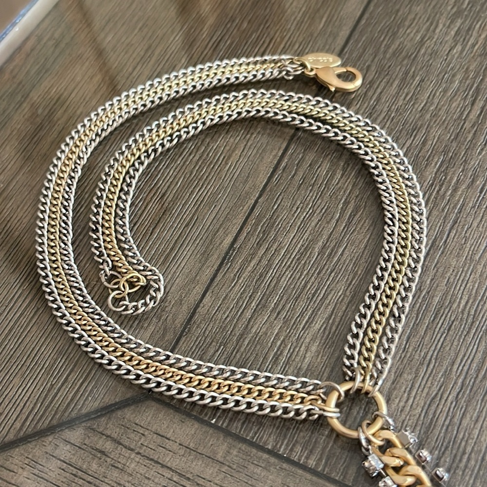 Chico’s Two-tone Y Necklace with Rhinestone - Picture 8 of 15